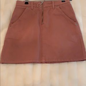 Top shop mini skirt with quarter zip in front